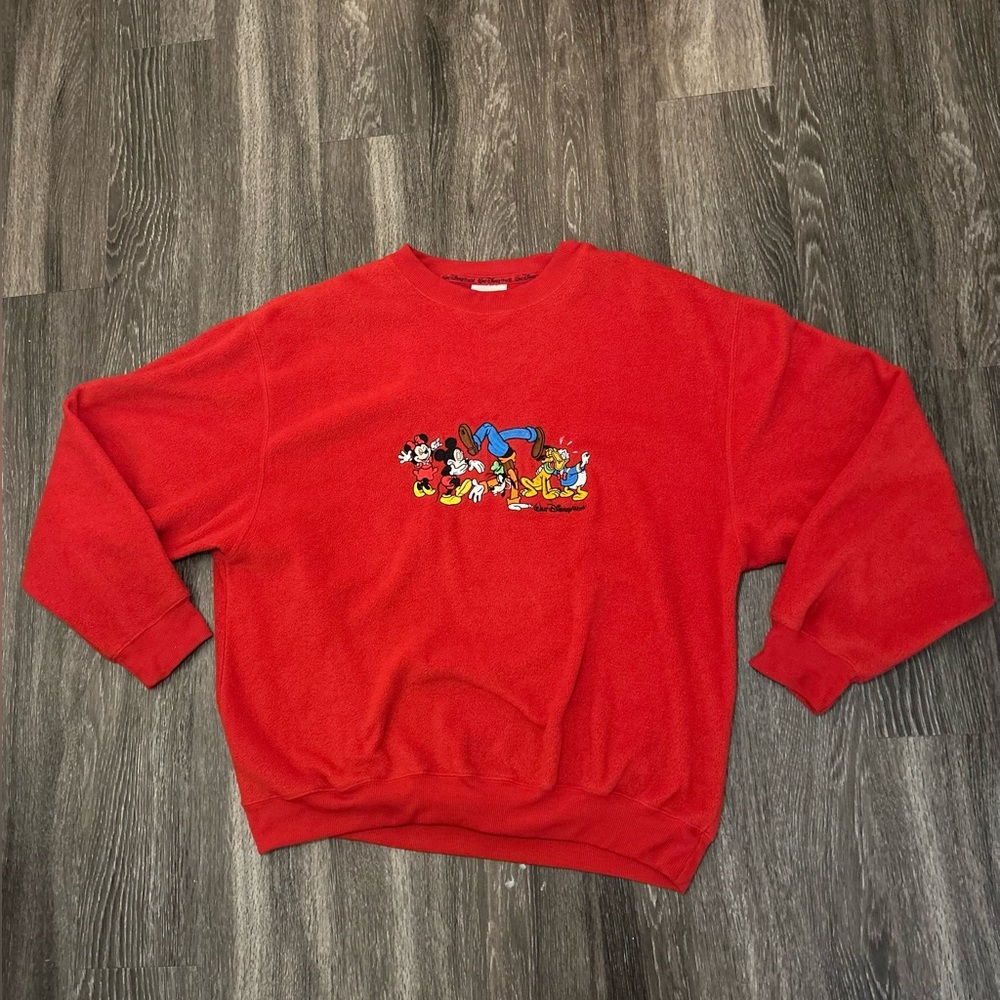RARE 90's Vintage Walt Disney World Fleece Crewneck Sweatshirt